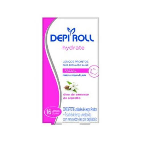 Lenços Prontos Depilatorios Depi Roll-On Facial 8 Pares - Depi Roll