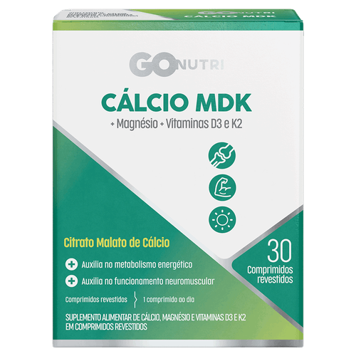 GOnutri Cálcio MDK - 30 Comprimidos
