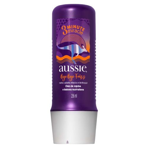 Creme de Tratamento Aussie 3 Minute Miracle Bye Bye Frizz com Óleo de Jojoba e Babosa Australiana - 236ml