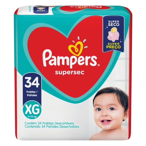 Fralda Pampers Supersec Mega Xg C34