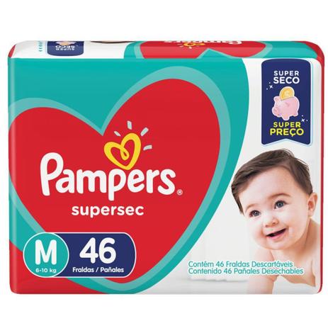 Fralda Pampers Supersec Mega M C46