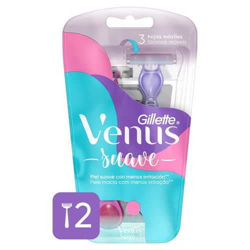 Kit Apelho Barbear Descartável Venus Simply 02Un - Gillette Venus