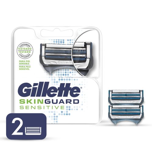 Carga para Aparelho de Barbear Skinguard Sensitive 2 Unidades Gillette