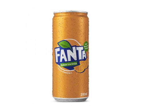 Refrigerante Sabor Laranja Lata 310 ml com Suco de Laranja Fanta