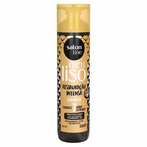 Shampoo Meu Liso Restauração Intensa 300ml para Cabelos Lisos Salon Line