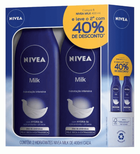 Loção Hidratante Corporal Body Milk Pele Extra Seca 400 ml Nivea