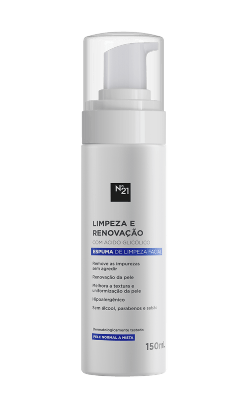 ESPUMA FACIAL DE LIMPEZA E RENOVAÇÃO 150ML N21