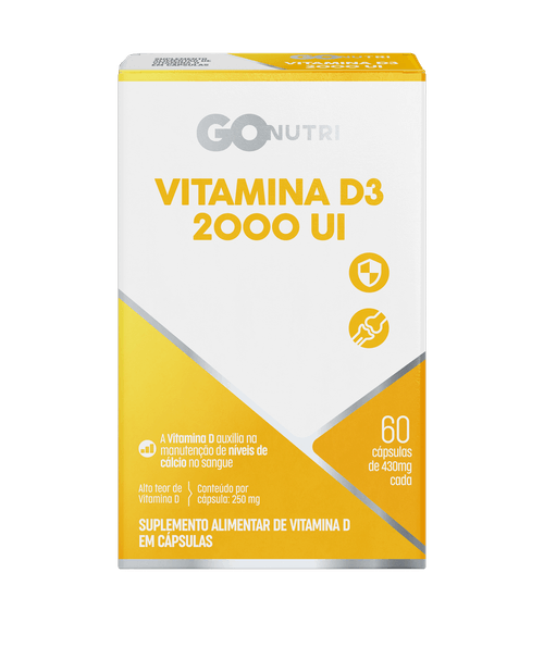 GOnutri Vitamina D3 2000Ui C/ 60 Comprimidos