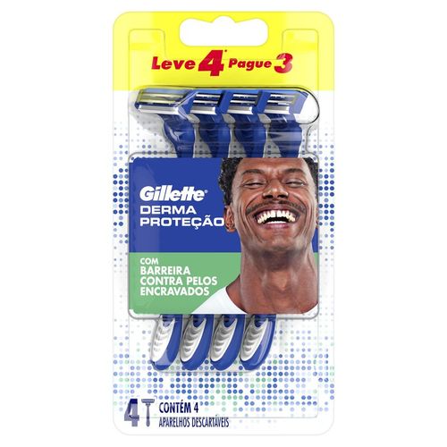 Aparelhos de Barbear Gillette Derma Proteção 4 Unidades