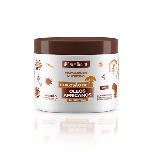 Creme de Tratamento Expl Africano 500g Beleza Natural para Cacheados