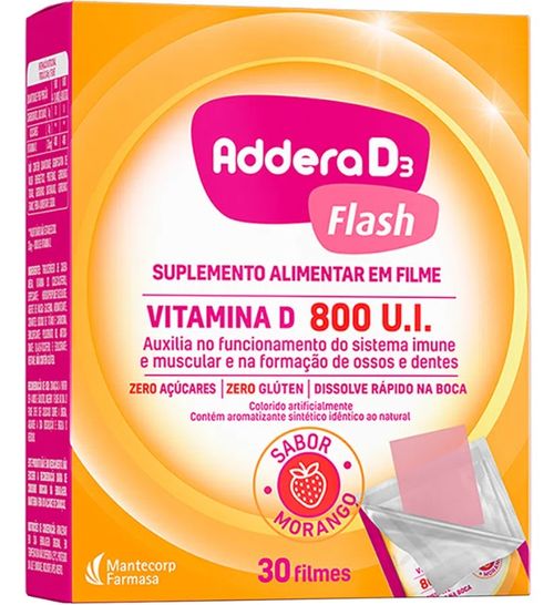 Addera D3 Flash 800 Ui 30 Filmes Morango