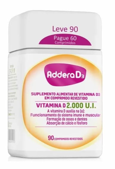 Vitamina D Addera D3 - 2000UI - 90 comprimidos