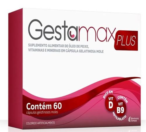 Suplemento Gestamax Plus Polivitamínico Gestantes 60 Cápsulas