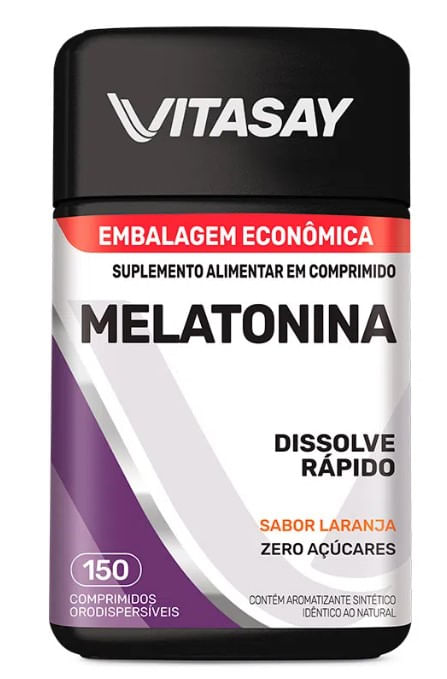 Suplemento Alimentar Melatonina Vitasay 3mg Comprimido Orodispersível 150 Unidades