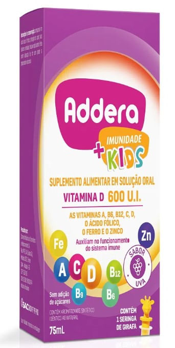 Addera +Imunidade Kids 600Ui Gts 75Ml