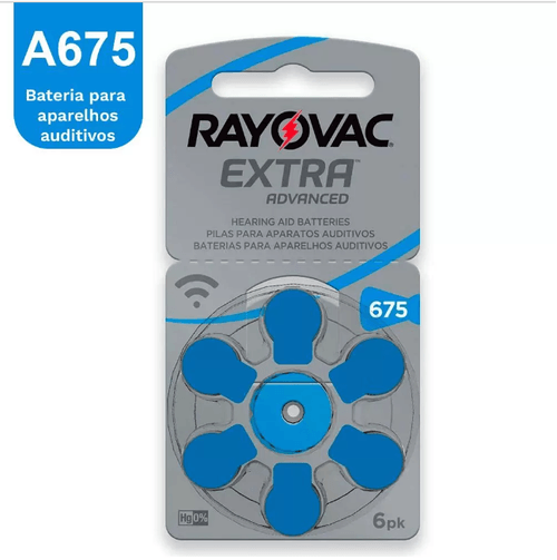 Bateria auditiva Extra Advanced 675 6 unidades 1,45V Rayovac