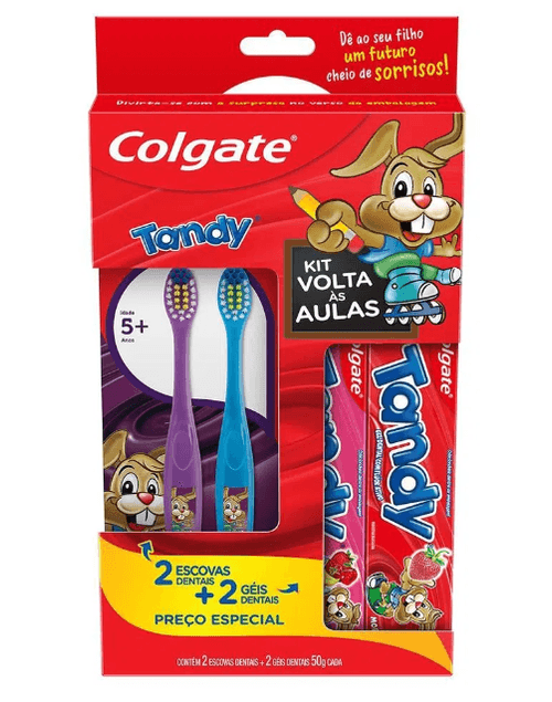 Kit Escova Dentalal Tandy 2Un Gel Dental 50G 2Un