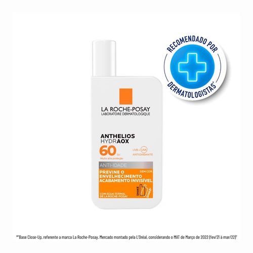 LA ROCHE-POSAY PROTETOR SOLAR FACIAL ANTHELIOS HYDRAOX 50ML SEM COR