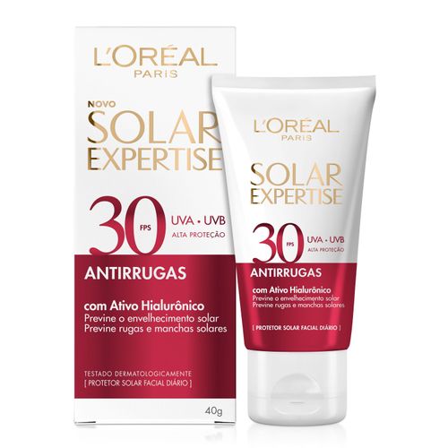 Protetor Solar Facial L'Oréal Paris Solar Expertise Antirrugas FPS 30, 40g