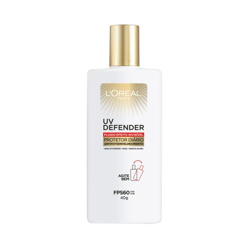 Protetor Solar Facial L'Oréal Paris UV Defender Fluido FPS 60, 40g