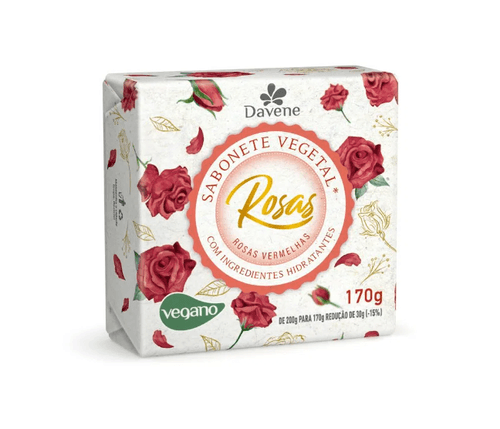 SAB DAVENE VEGETAL ROSAS VERM 170G