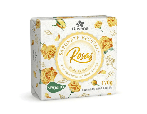 Sabonete em Barra Vegetal Davene Rosas Amarelas 170g