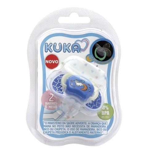 CHUPETA KUKA LUMINA ORTODÔNTICA TAMANHO 2 AZUL 1 UNIDADE