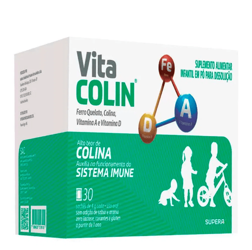 Suplemento Alimentar Colina Vita 250mg Sachê 30 Unidades