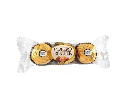 Bombom Ferrero Rocher Chocolate com Avelã 3 Unidades 37,5g