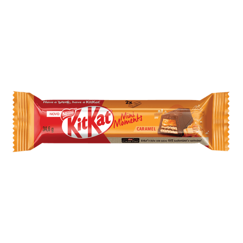 Chocolate KitKat Mini Moments Caramelo 34,6g Nestlé C/12