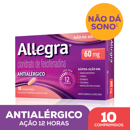 Antialérgico Allegra 60mg - 10 comprimidos