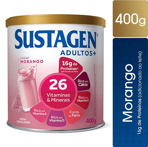 Complemento Alimentar Sustagen Adultos + 400g - Morango