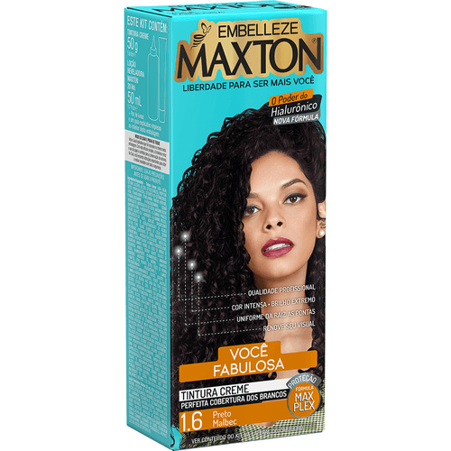 Tinta de Cabelo Você Mais Fabulosa Preto Malbec 1,6 Kit Econômico Maxton
