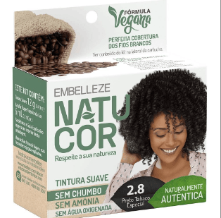 Coloração Permanente 2.8 Preto Tabaco Especial Natucor - Vegana Sem Amônia