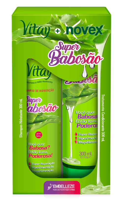 Shampoo e Condicionador Vitay Novex Super Babosão KIT