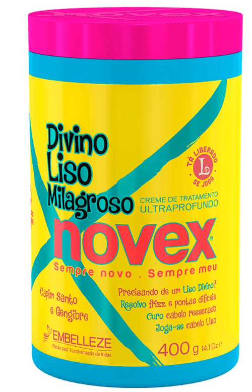 CREME DE TRATAMENTO NOVEX DIVINO LISO MILAGROSO COM 400G