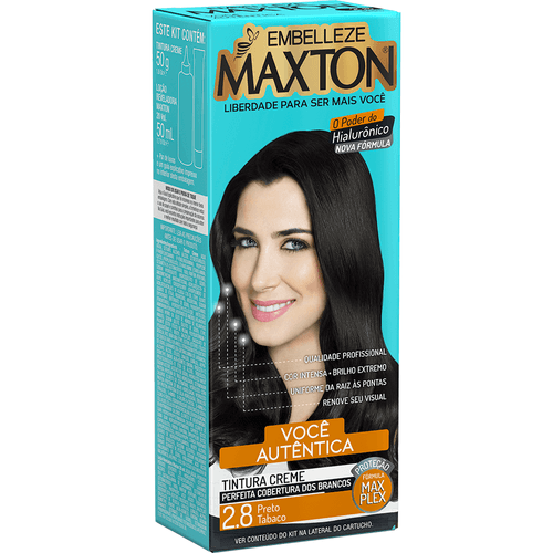 Tinta de Cabelo Maxton Você Mais Autêntica Preto Tabaco 2.8 KIT ECONOMICO