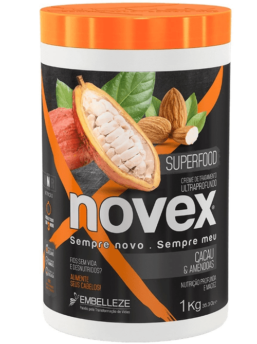 Creme de Tratamento Novex Superfood Cacau e Amêndoas 1kg