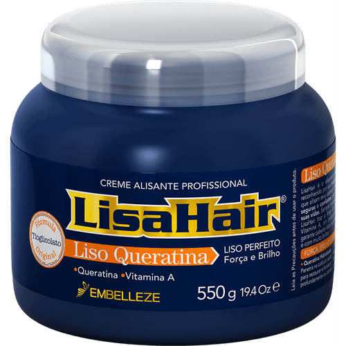 Creme Alisante LisaHair Liso Queratina 550G
