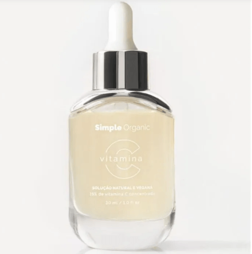 Sérum Facial Vitamina C Simple Organic 30ml Frasco