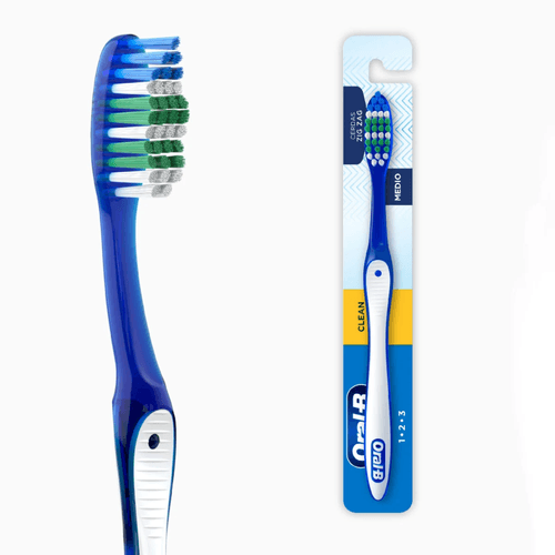 Escova De Dentes Oral B Classic Limpeza Brilhante Médio - Oral B Classic