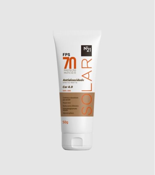 Protetor Solar Facial N21 Cor 4.0  FPS70 - 50G