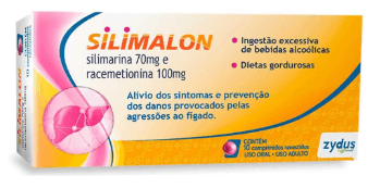 Suplemento Silimarina e Racemetionina Zydus 70mg + 100mg Comprimido 10 Unidades
