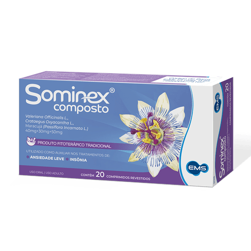 Sominex Composto Calmante Fitoterápico - 20 Comprimidos