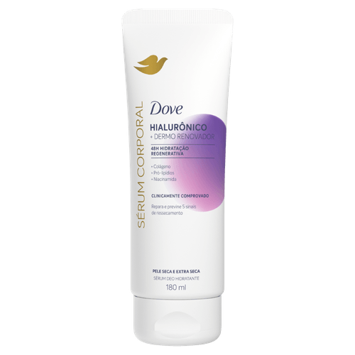 Sérum Deo Hidratante Corporal Dove Hialurônico + Dermo Renovador Bisnaga - 180ml