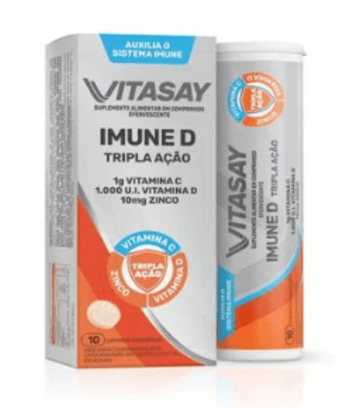 Suplemento Alimentar Vitasay Imune D Tripla Ação 1000mg Comprimido Efervescente 10 Unidades