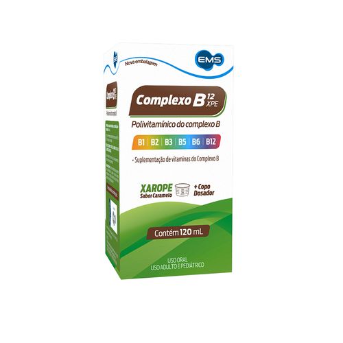 Suplemento Complexo B12 Ems 120ml Xarope Caramelo