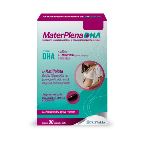 Suplemento Alimentar DHA MaterPlena Cristália 30 Cápsulas