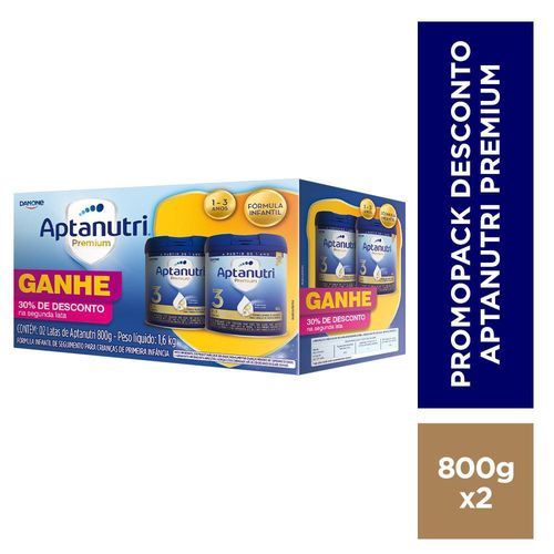 Kit Primeira Infância: Aptanutri Premium 3 800g - 1-3 anos - 2 Unidades