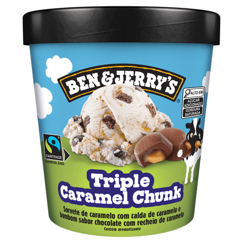 Sorvete Triple Caramel Chunk Ben & Jerry's Pote 458ml